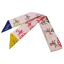 Hermès Hermes Pink Silk Scarf