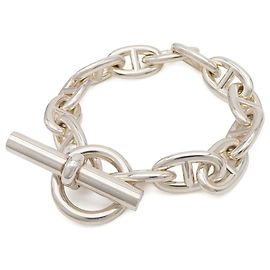 Hermès Pulsera de Dijes Hermes Chaine d'Ancre TGM Silver