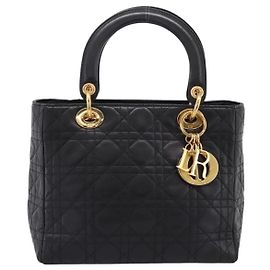 Christian Dior Vintage Lady Dior Leather Medium