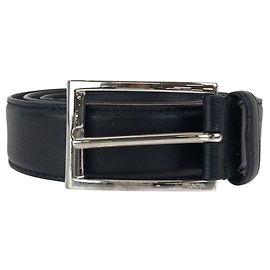 Cinto Prada de couro preto
