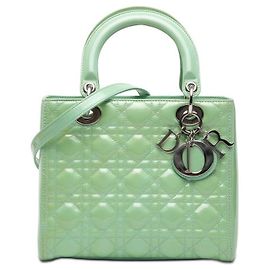 Christian Dior ChristianDiorLadyDiorMediumHandbag2wayPatentLeather