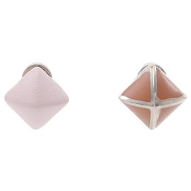 Hermès Orecchini Hermes Medor GuaiNe PM in acciaio inossidabile e Swift
