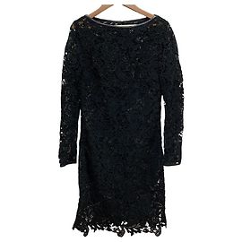 Ralph Lauren Black Label Spitzenkleid mit Blumenstickerei