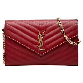 Autre Marque Borsa a tracolla con catena Saint Laurent Cassandra Envelope Wallet