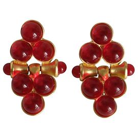 Céline Orecchini a lobo Large Studs in pietra Vintage CELINE