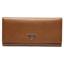 Portefeuille long Prada en cuir Saffiano