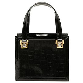 Sac à main Versace en cuir noir
