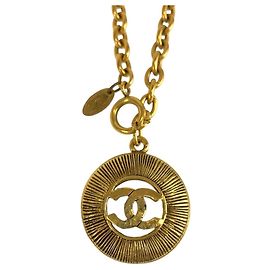 Collar Chanel Coco Mark chapado en oro