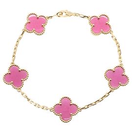 Van Cleef & Arpels Vintage Alhambra Emaille Armband mit 5 Motiven