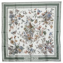 Sciarpa Christian Dior Toile de Jouy Mexico Papillon Flower