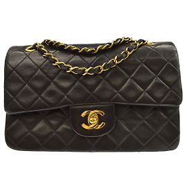 Chanel Classic Timeless Double Flap Quilted Lambskin Small