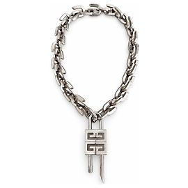 Collier Givenchy G Link Lock Chain en métal argenté