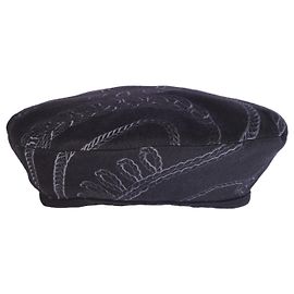 Basco Hermès Saint-Honoré in Lana Black Wool Finesse