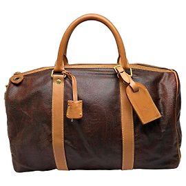 Vintage Etro Paisley Duffle Bag aus beschichtetem Canvas Ende der 1990er Burgundy Tan