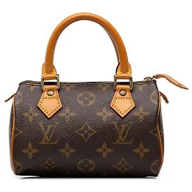 Brown Louis Vuitton Monogram Mini Speedy HL Satchel