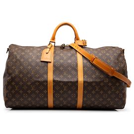 Sac de voyage Louis Vuitton Monogram Keepall Bandouliere 50 Marron