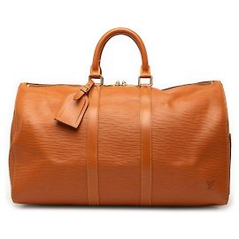 Louis Vuitton Epi Keepall 45 Reisetasche Braun