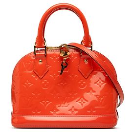 Borsa Satchel Alma BB Louis Vuitton Monogram Vernis Arancione