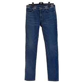 Jeans Céline in denim blu con dettagli di perline