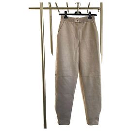 Chanel 24N Hose aus Wildleder Khaki