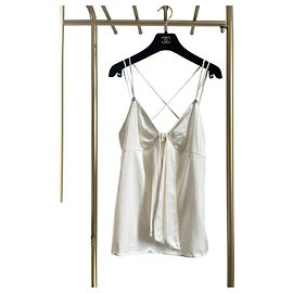 Chanel 23S Seiden Camisole Top Weiß