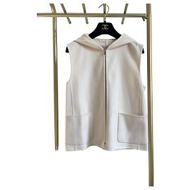 Max Mara Gilet sans manches en cachemire blanc