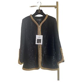 Giacca Chanel 22S con Paillettes Nera e Oro