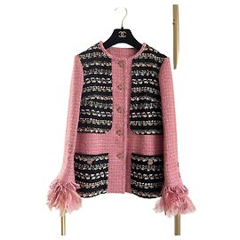 Chanel 22A Tweed Jacke Rosa Metiers d'Art