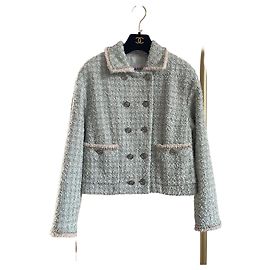 Casaco Chanel 20P em tweed verde