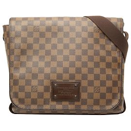 Sac bandoulière Louis Vuitton Damier Ebene Brooklyn MM Marron