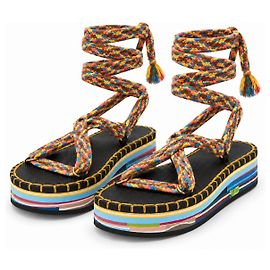 Chloé Lou Sandálias de plataforma multicoloridas Primavera 2022