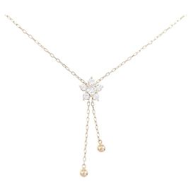 Autre Marque Collar de oro rosa K10 y circonita