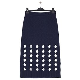 Jupe en laine bleu marine Eric Bompard