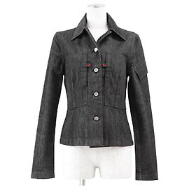 Chaqueta de denim negra Gucci