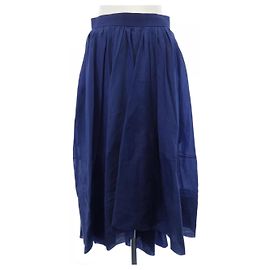 Autre Marque Saia de seda Blamink azul marinho
