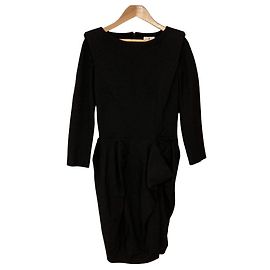 LANVIN en Bleu Italian Fabric Wool Blend Dress