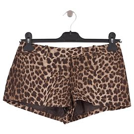 Autre Marque Pantalones cortos de algodón con estampado de leopardo