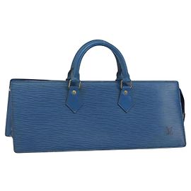 LOUIS VUITTON Epi Sac Triangle Hand Bag Blue M52095 LV