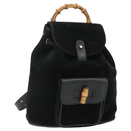 Mochila GUCCI Bamboo Suede Black Gold 003 2034 0030