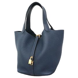 Hermès Sac à main Hermes Picotin Lock MM en Navy