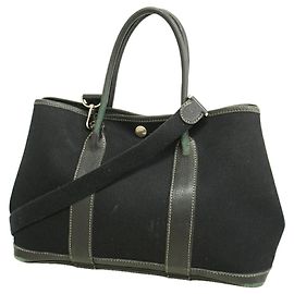 Hermès Saco Tote Hermes Garden TPM Toile Officier Black