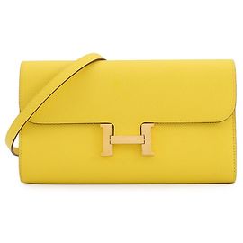 Hermès Portafoglio Hermes Constance To Go Long Jaune Naple Epsom