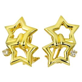 Autre Marque Tiffany & Co. Double Star Diamond Clip-Ohrringe