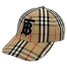 Casquette de baseball Burberry pour homme en coton beige