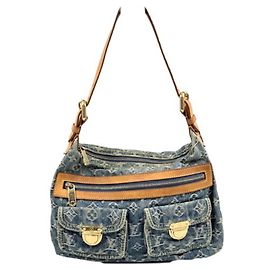 Bolsa de Ombro Louis Vuitton Baggy PM Monogram Denim