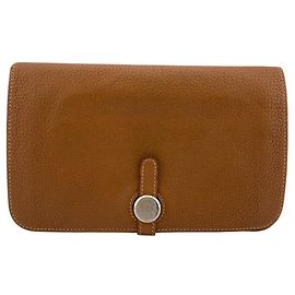 Hermès Portefeuille long bi-fold en cuir Hermes Dogon GM