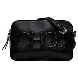 Bolso de hombro de piel negra Jimmy Choo