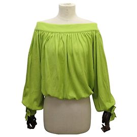 NUOVO TOP CHRISTIAN DIOR SPALLE SCOPERTE 9C24547AM524 M 38 LANA TOP