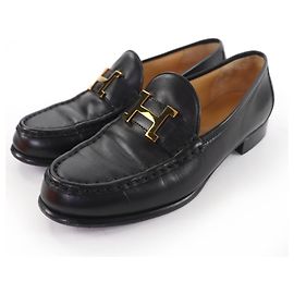 Mocassins en cuir Hermès Constance HMetal
