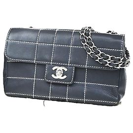 Chanel Vintage Square Stitch CC Flap Quilted Calfskin Small